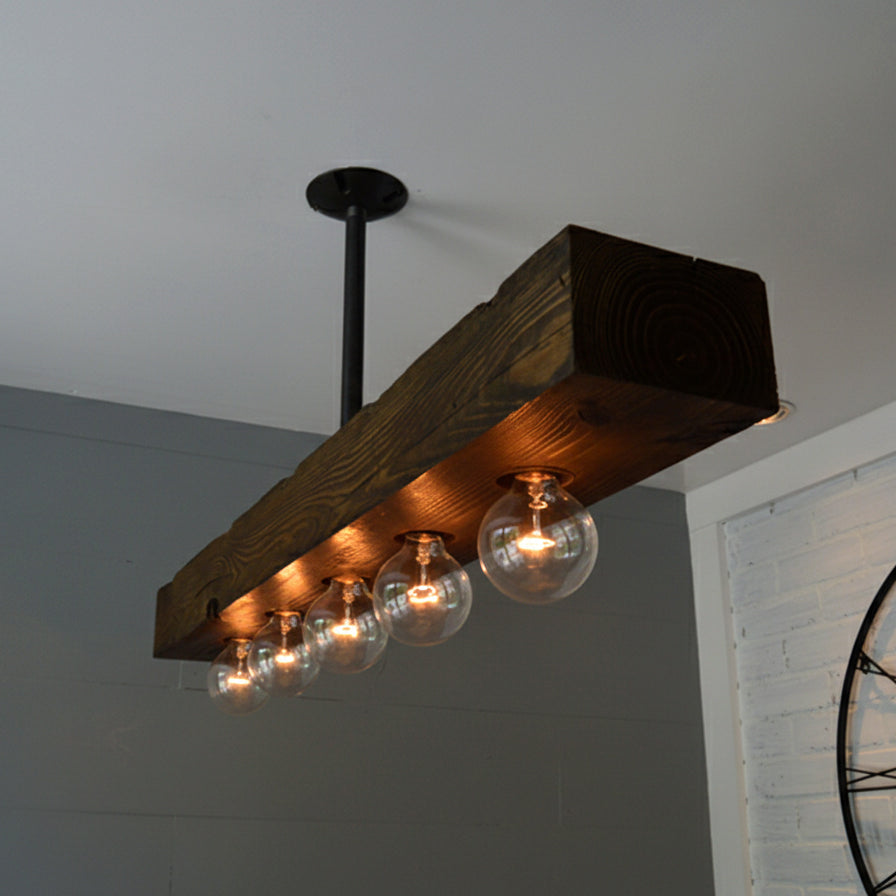 Talivan Linear Wooden Chandelier
