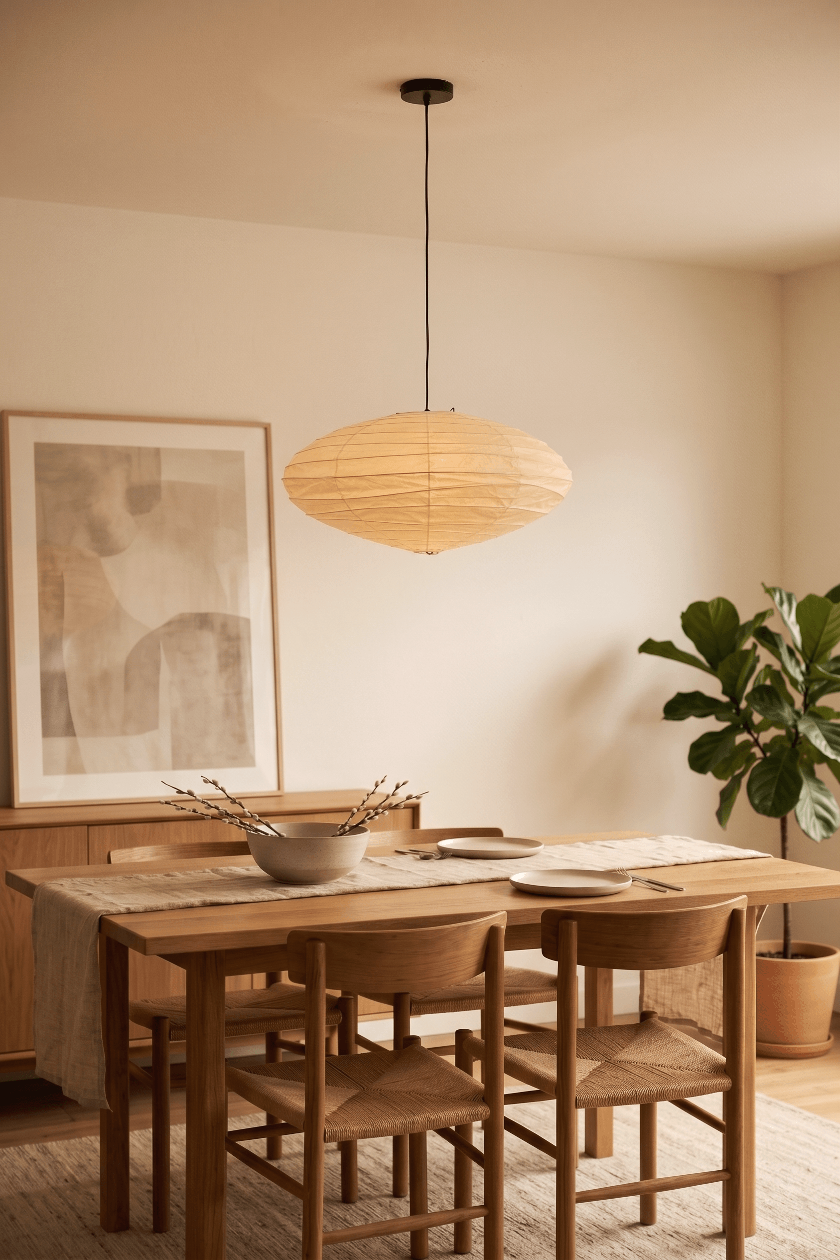 Renbay Rice Paper Pendant Light