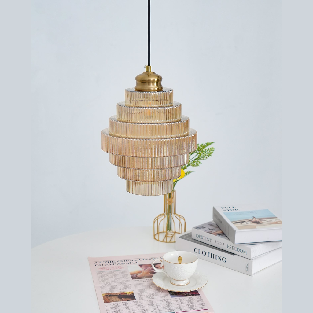 Coran Ribbed Pendant Light