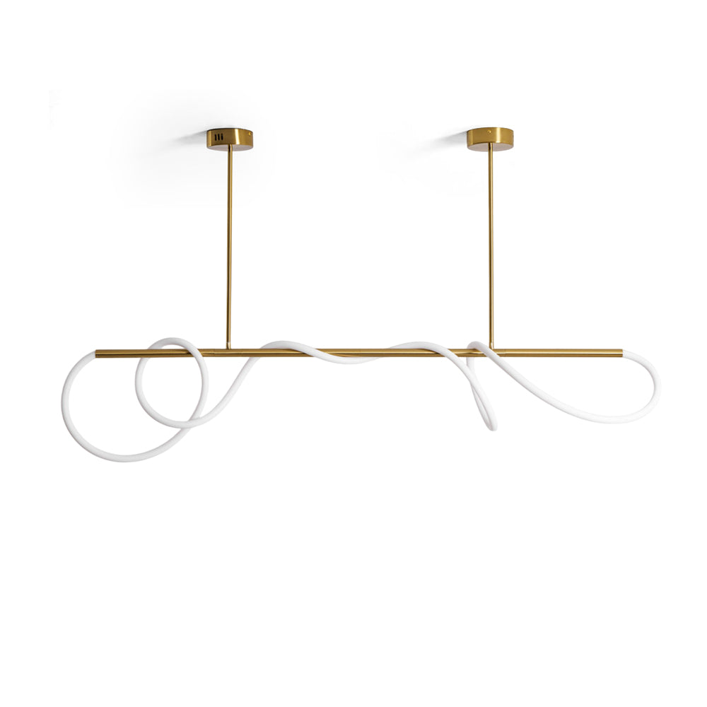 Serpentine Glow Gold Chandelier