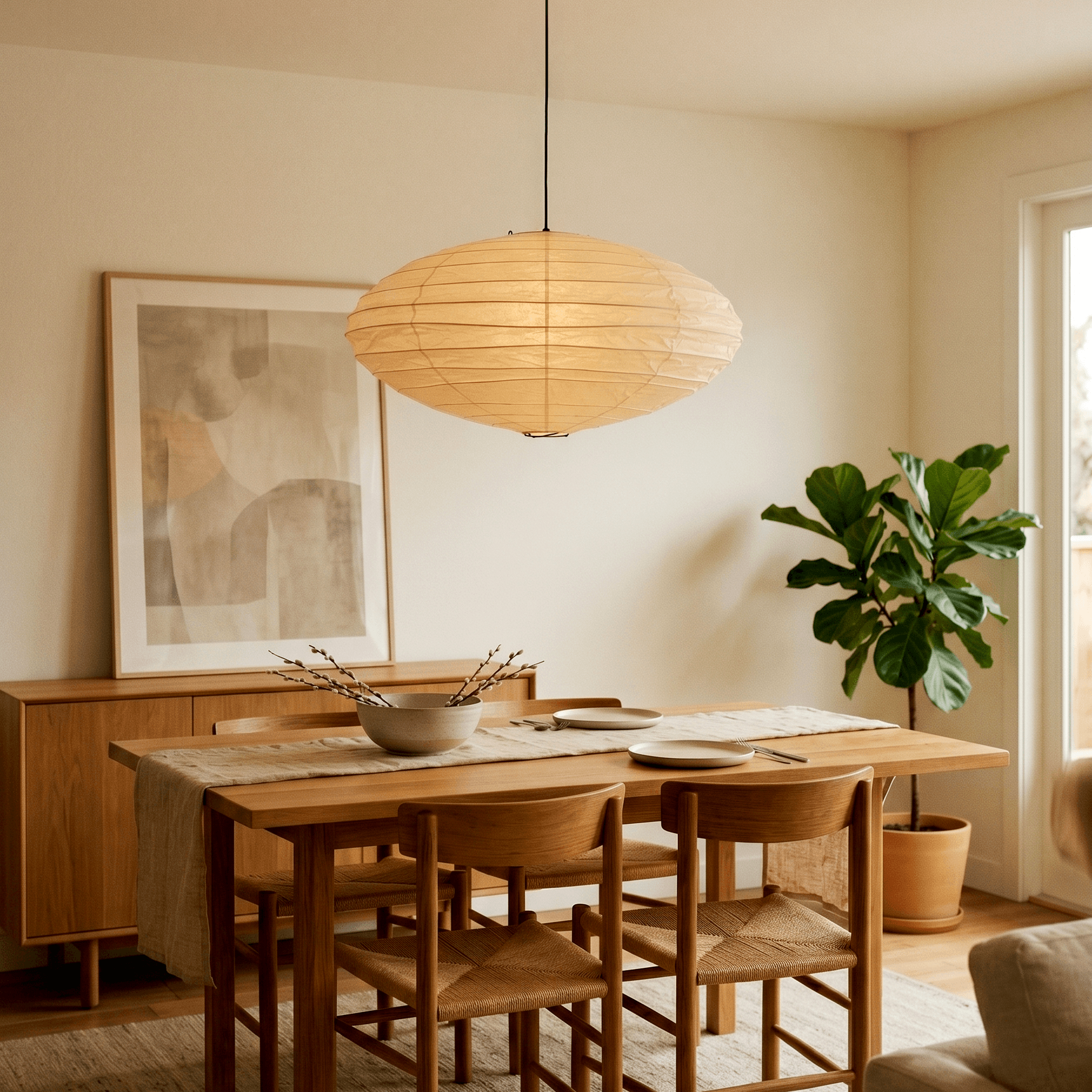 Renbay Rice Paper Pendant Light