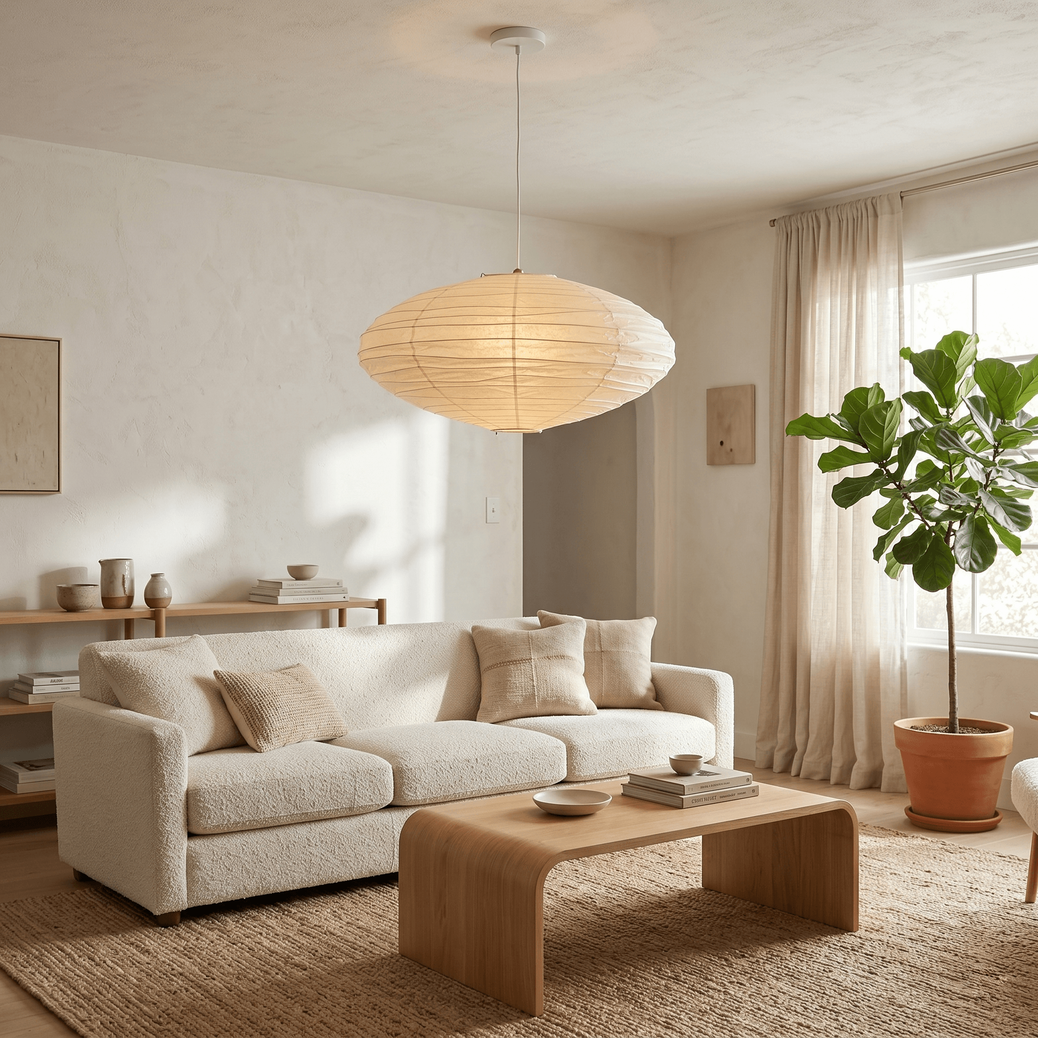Renbay Rice Paper Pendant Light