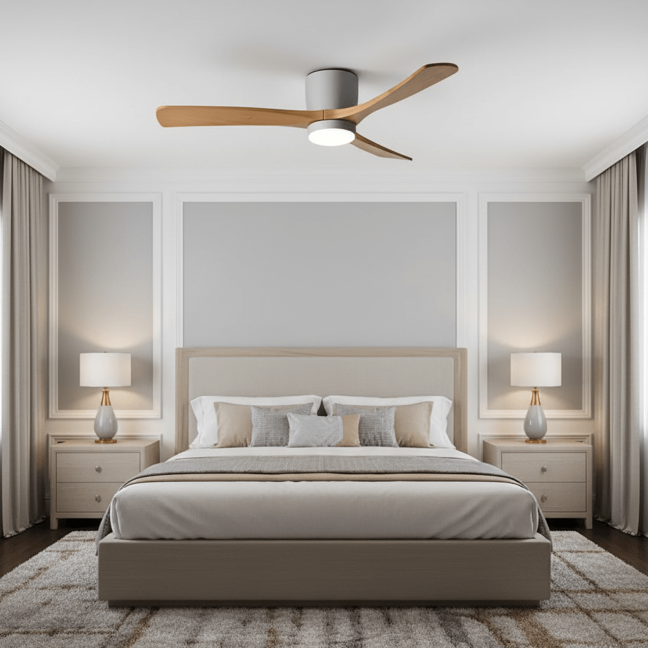 Nordic Wooden Ceiling Fan Light – detail 18