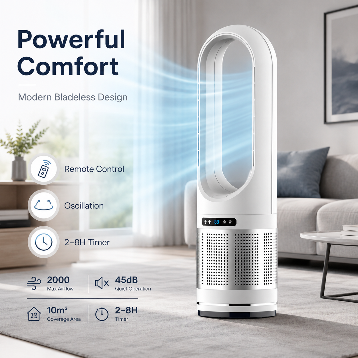 CARE - Bladeless Tower Fan