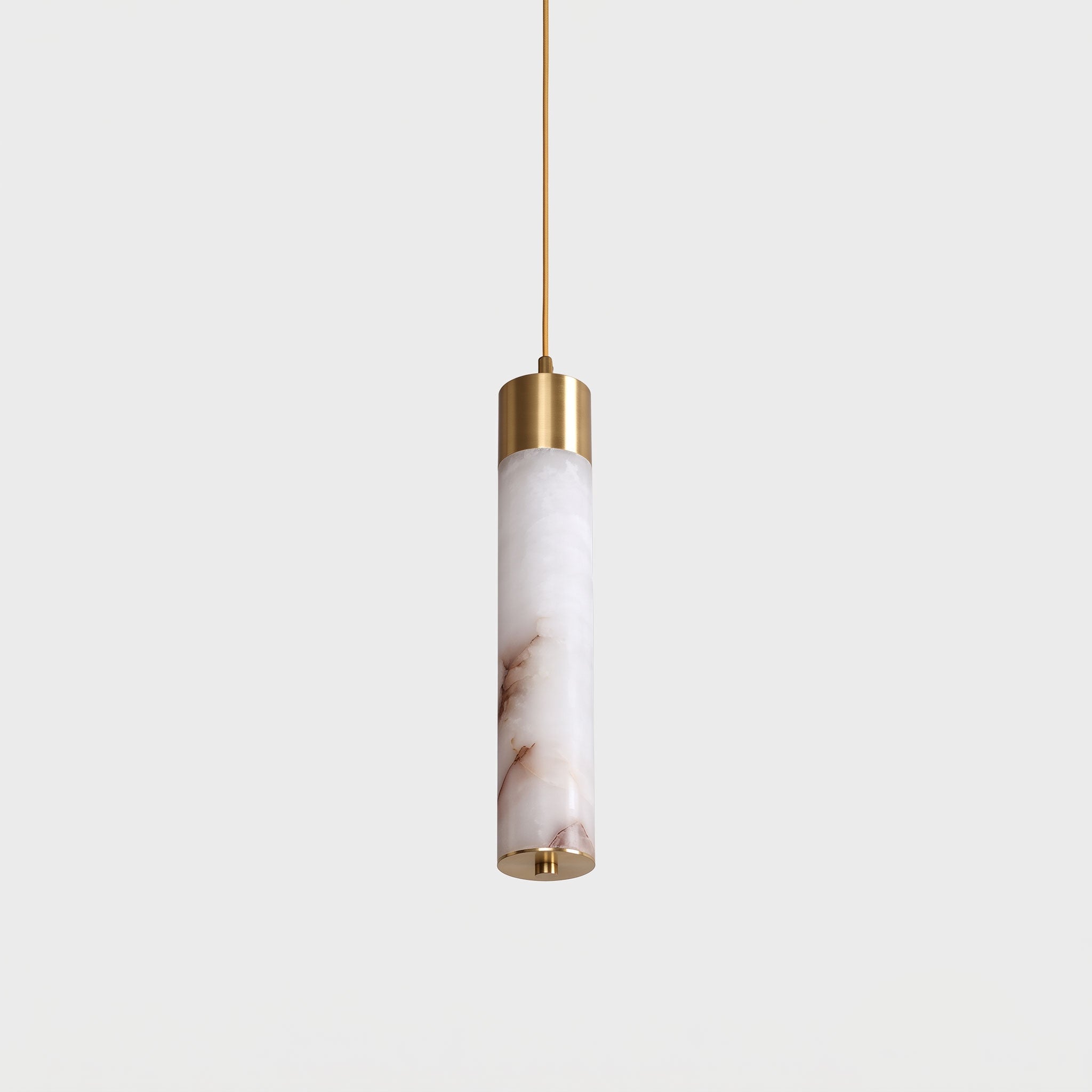 Keleyro Alabaster Tube Pendant Light