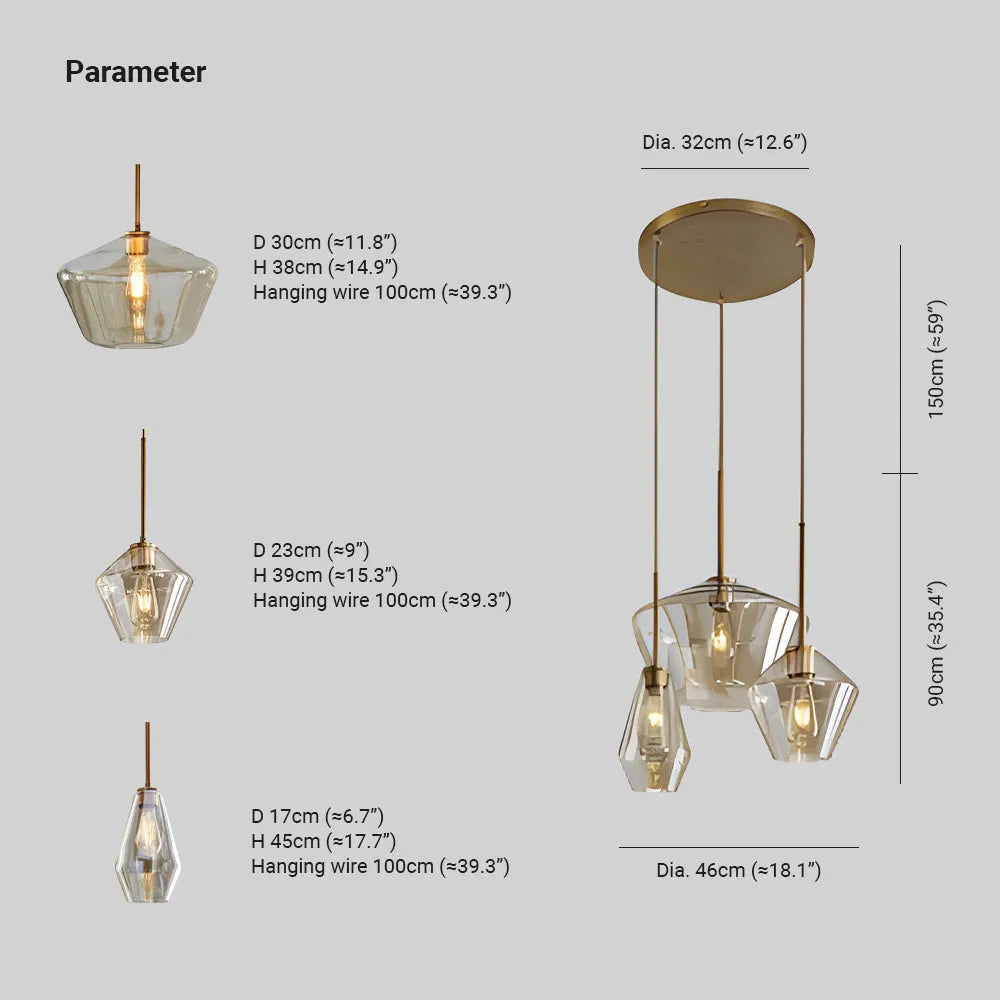 Orenayio Diamond Pendant Light