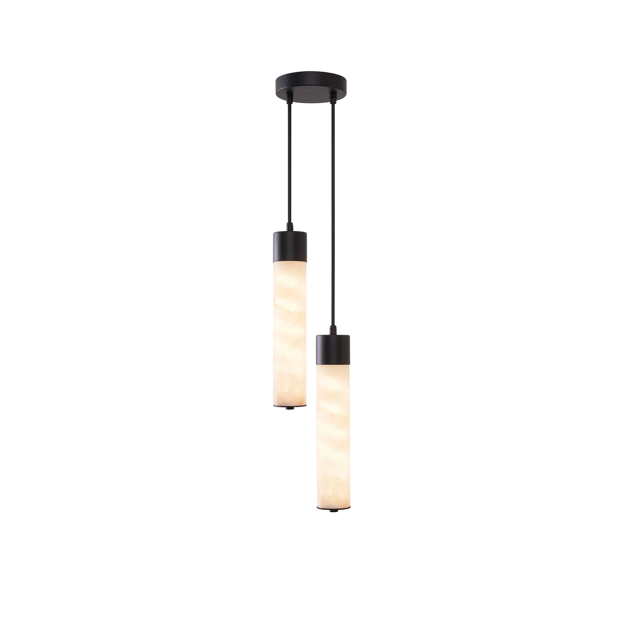 Keleyro Alabaster Tube Pendant Light