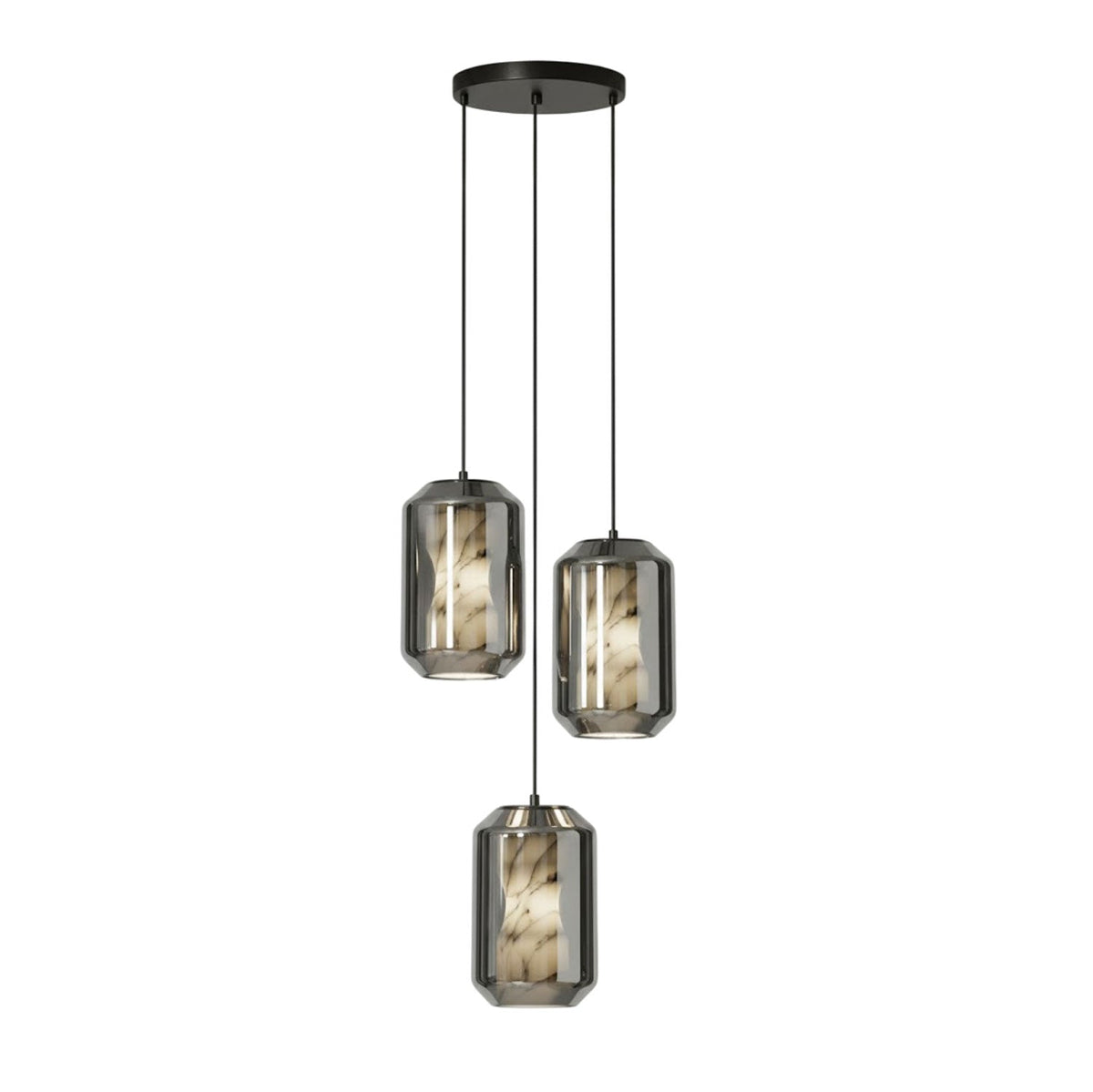 Alabaster Glass Cylinder Pendant Light - Vakkerlight