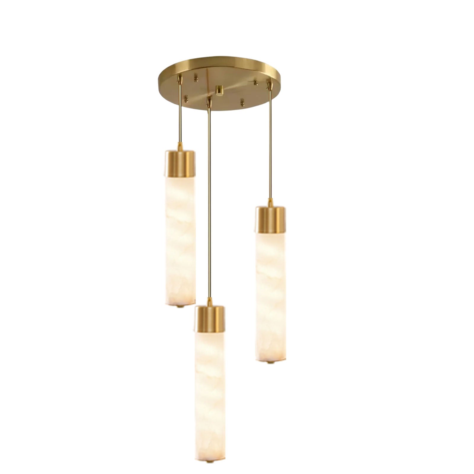 Keleyro Alabaster Tube Pendant Light