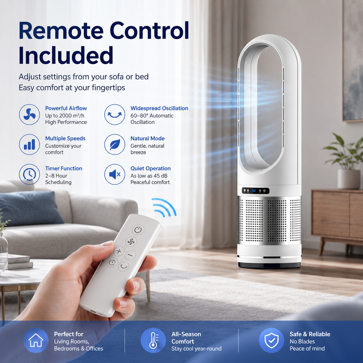 CARE - Bladeless Tower Fan