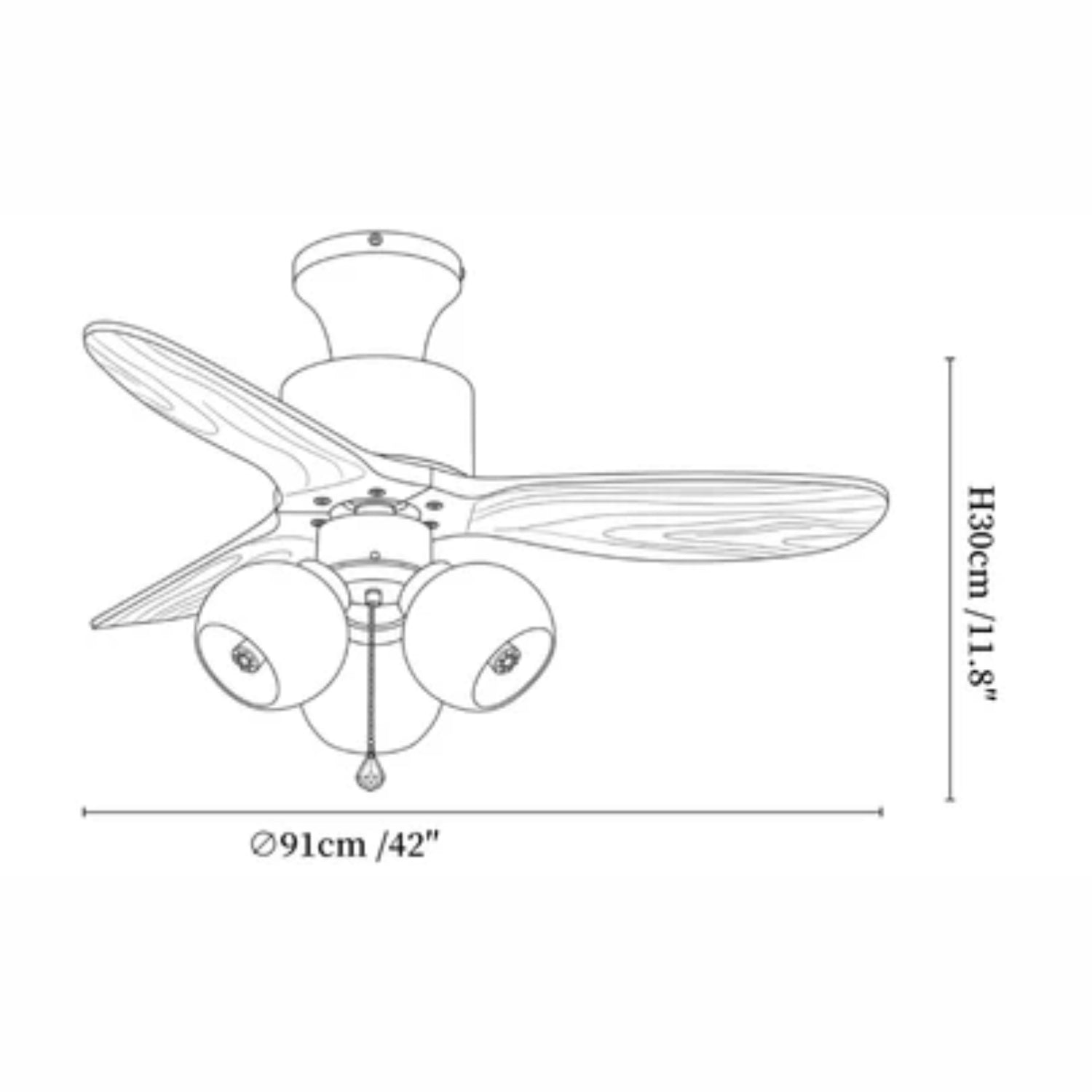 Zelin Ceiling Fan Light