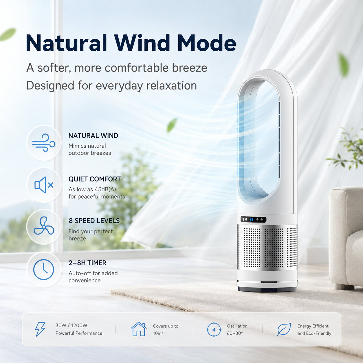CARE - Bladeless Tower Fan