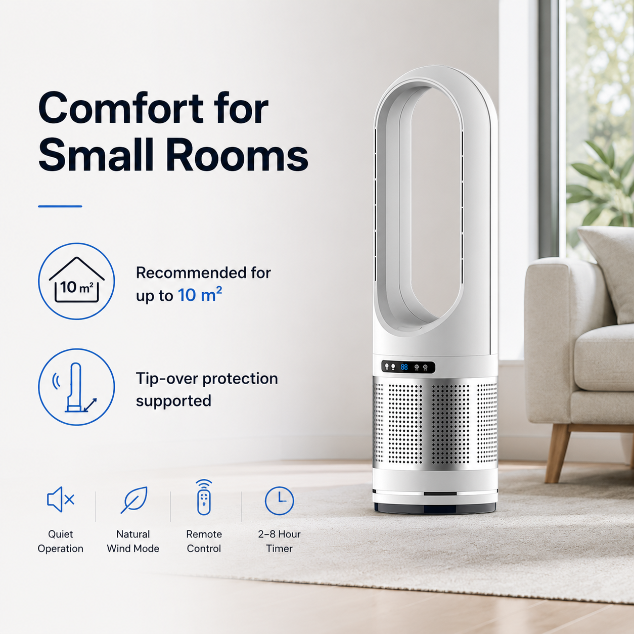 CARE - Bladeless Tower Fan