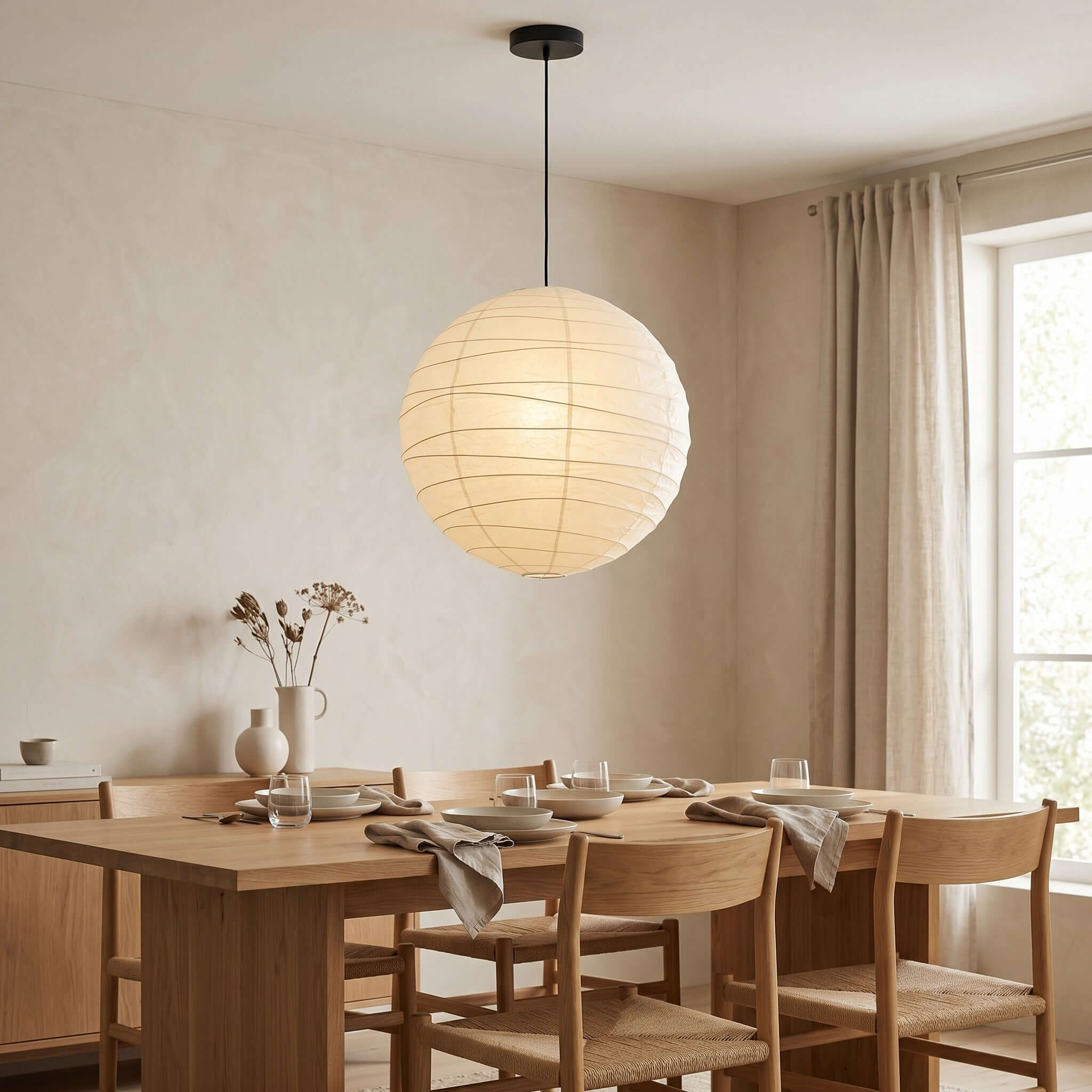 Bayleno Rice Paper  Pendant Light