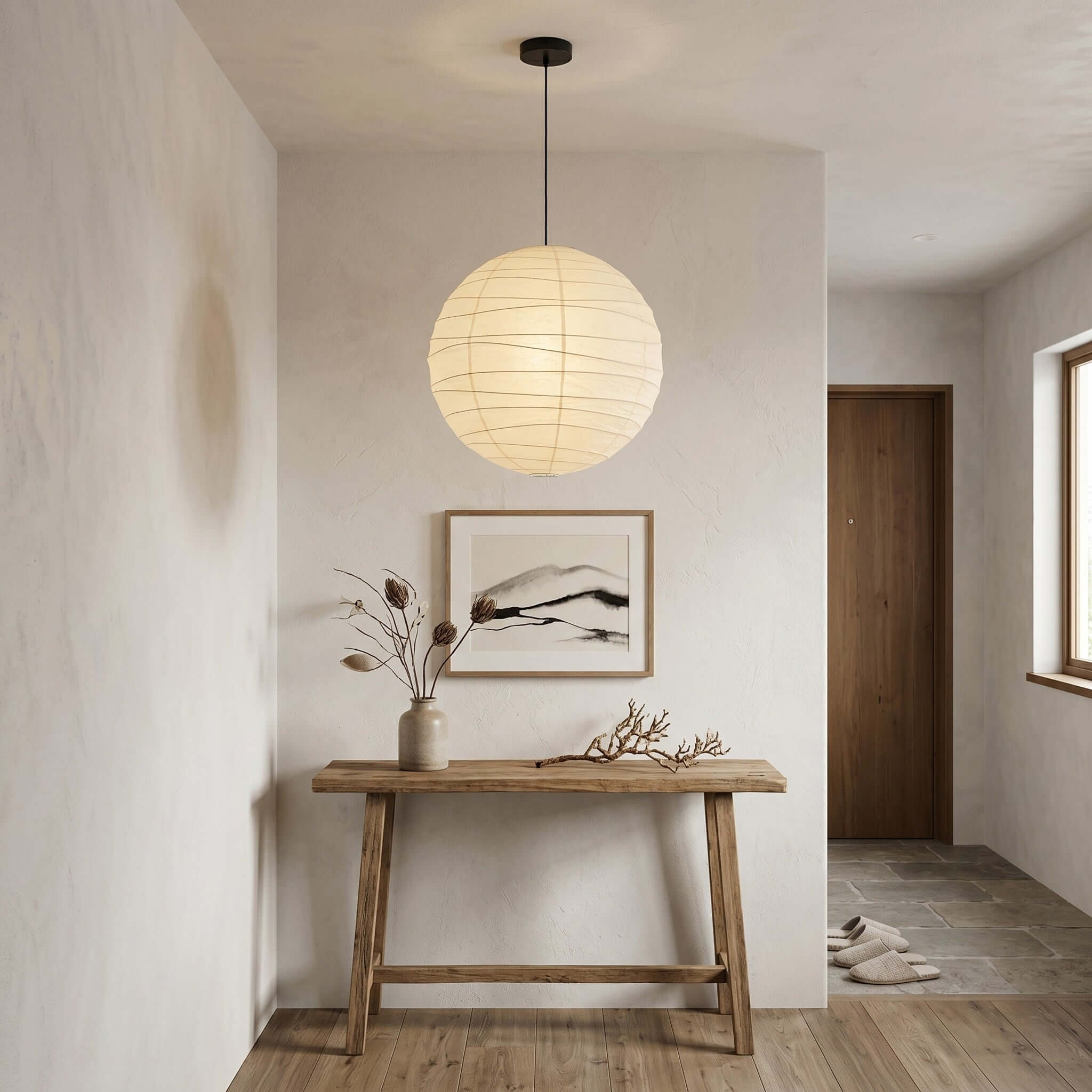 Bayleno Rice Paper  Pendant Light