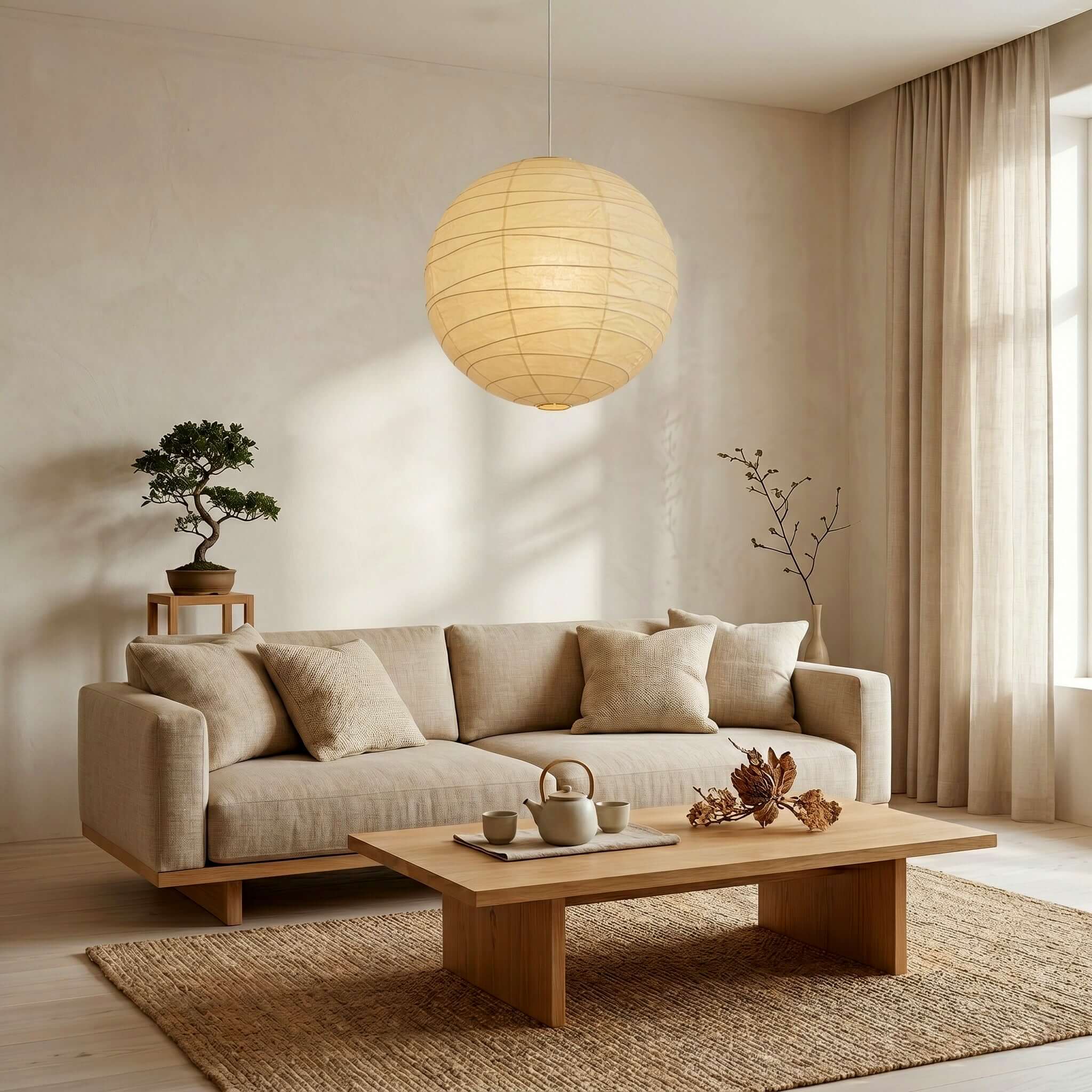 Bayleno Rice Paper  Pendant Light