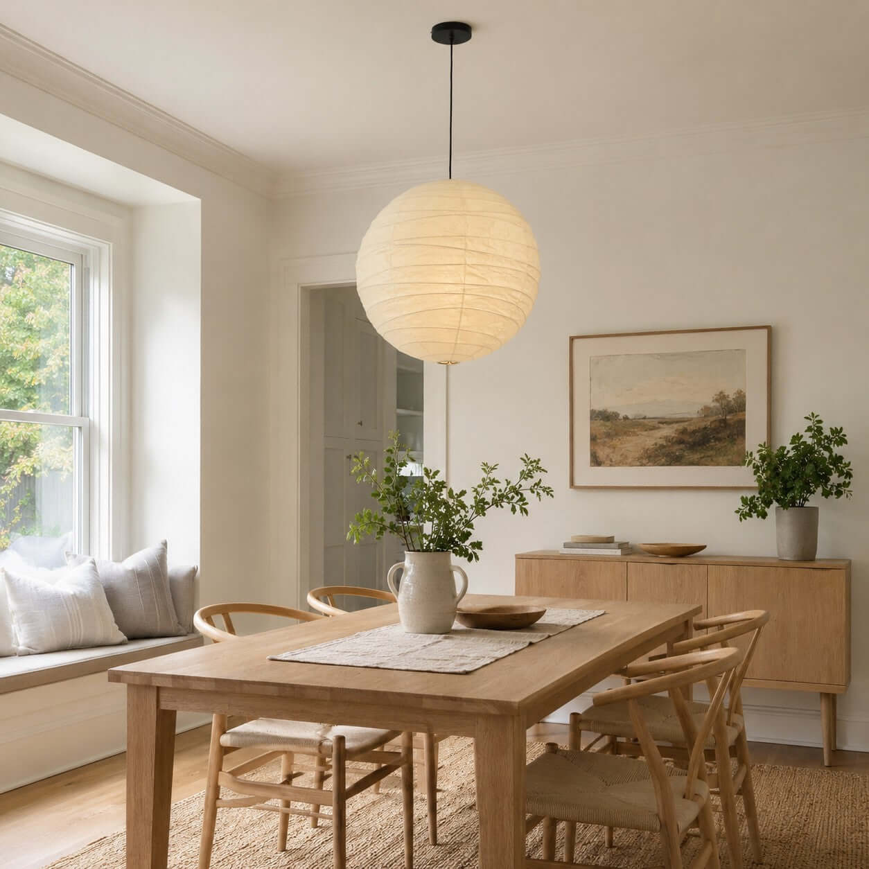 Bayleno Rice Paper  Pendant Light
