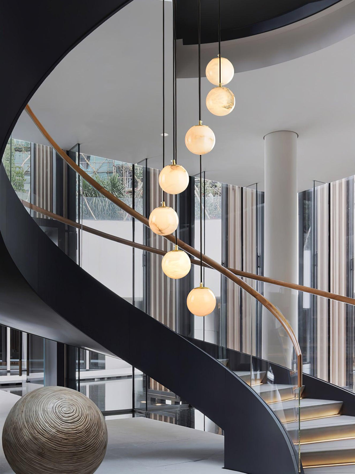 Alabaster Balls Cluster Chandelier – detail 23