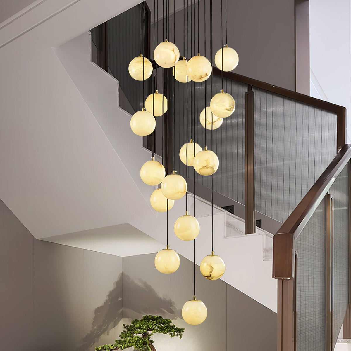 Alabaster Balls Cluster Chandelier – detail 15
