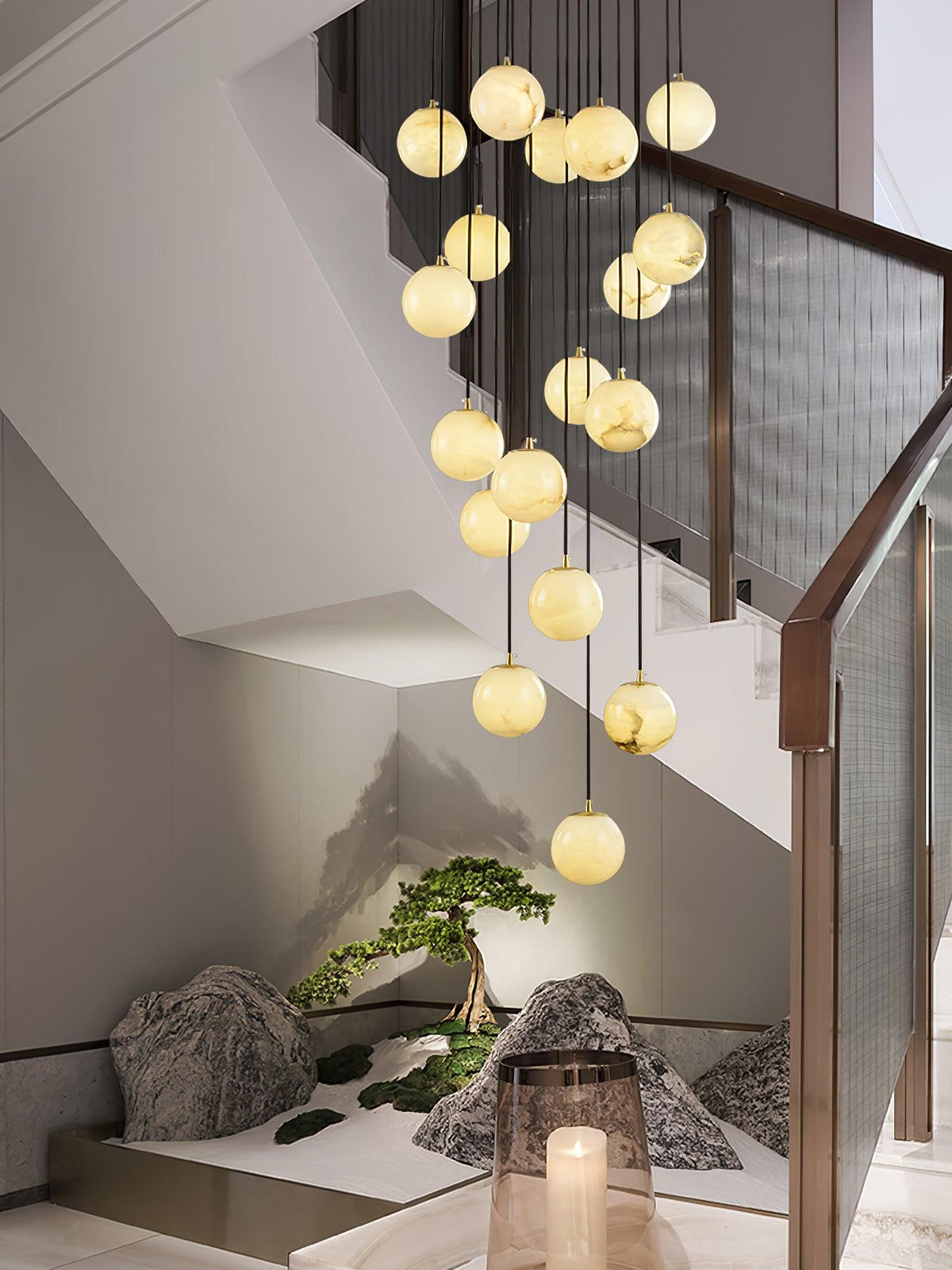 Alabaster Balls Cluster Chandelier – detail 21