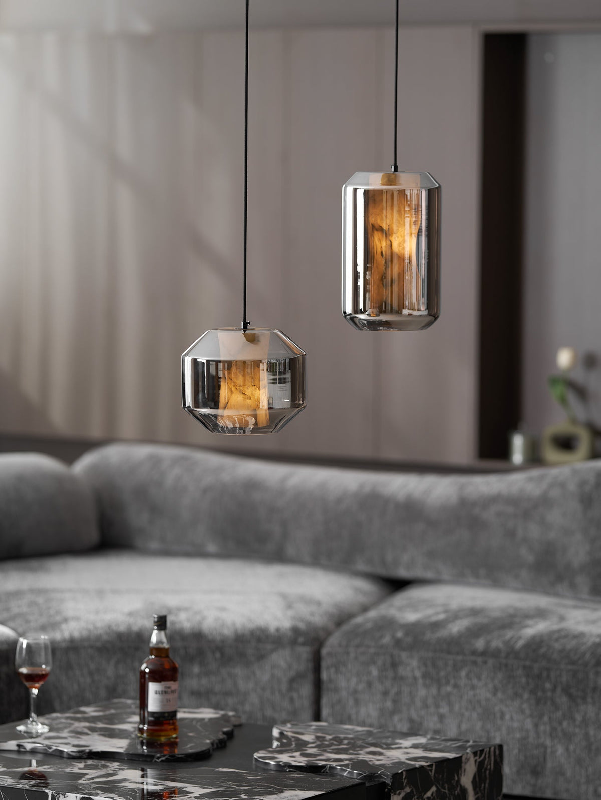 Alabaster Glass Cylinder Pendant Light - Vakkerlight