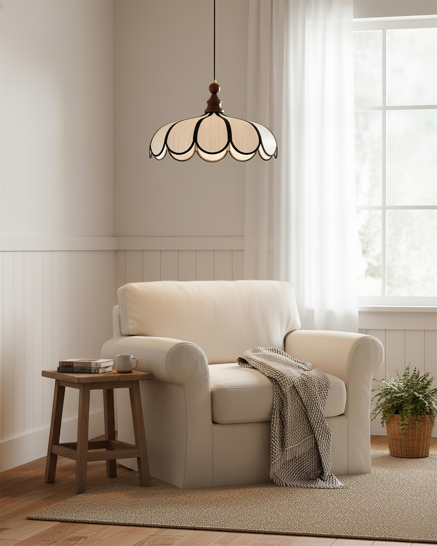 Oriay Scalloped Pendant Light