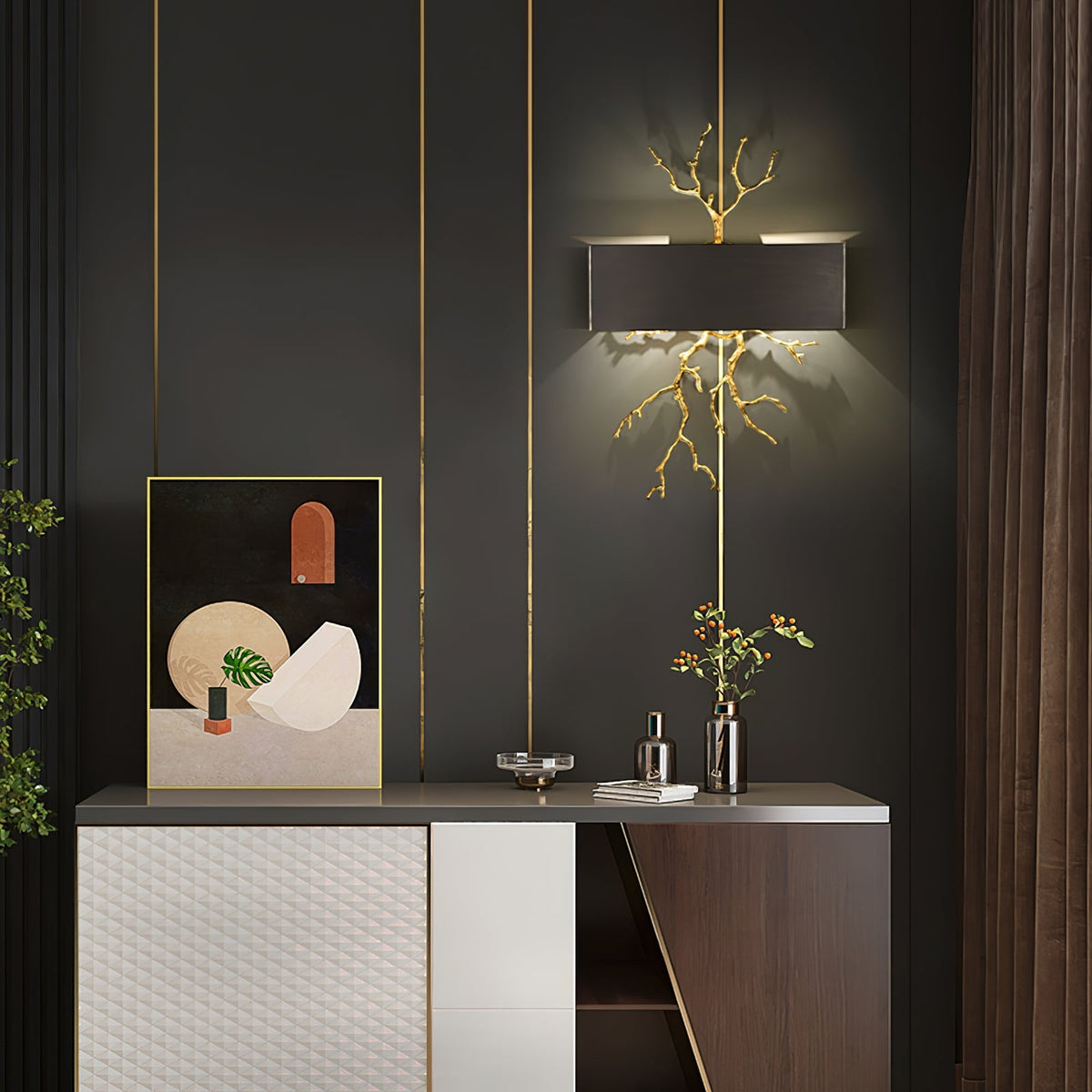 Brass Branch Wall Lamp – detail 18