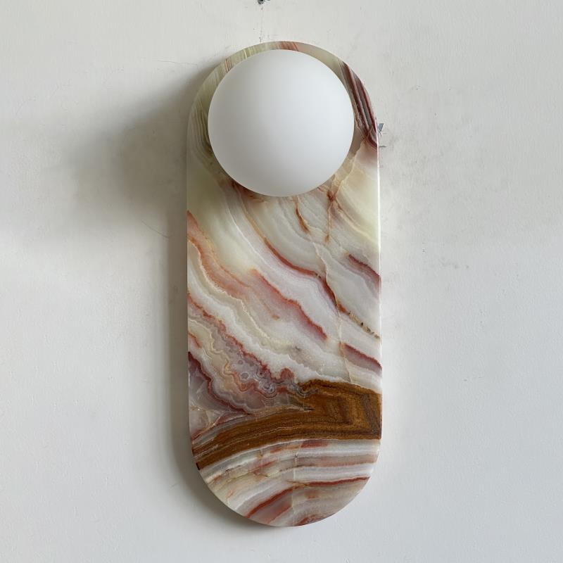 Solelon Oval Marble Wall Light