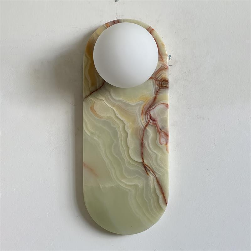 Solelon Oval Marble Wall Light