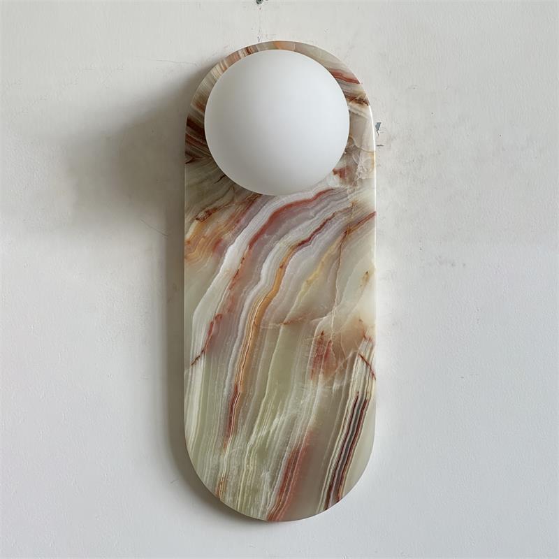Solelon Oval Marble Wall Light