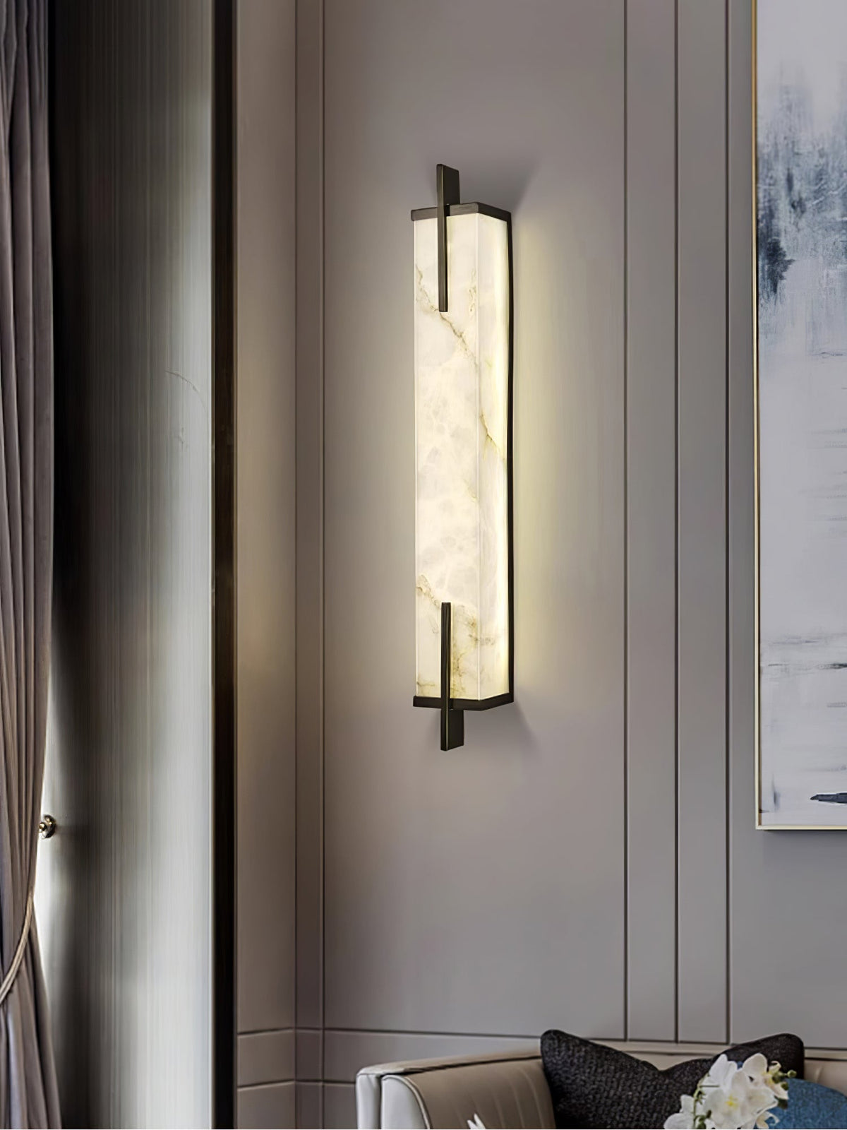 Calliope Alabaster Wall Sconce – detail 38