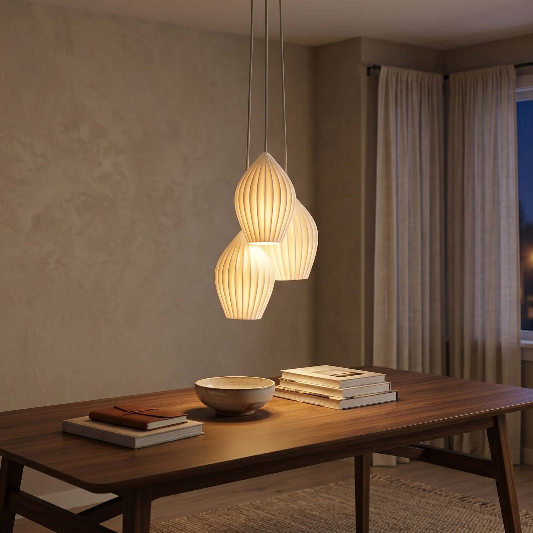 Torri Ribbed Pendant Light