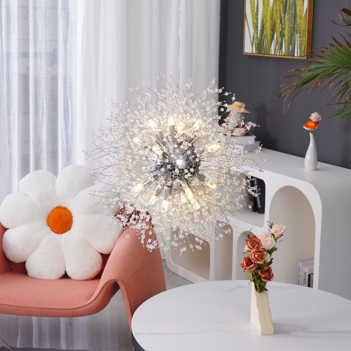 Crystal Dandelion Chandelier – detail 9