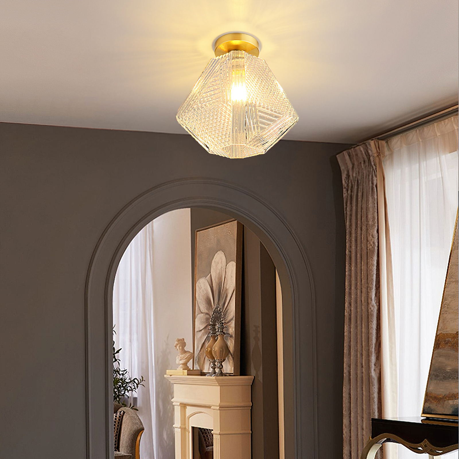Venoral Art Deco Ceiling Light