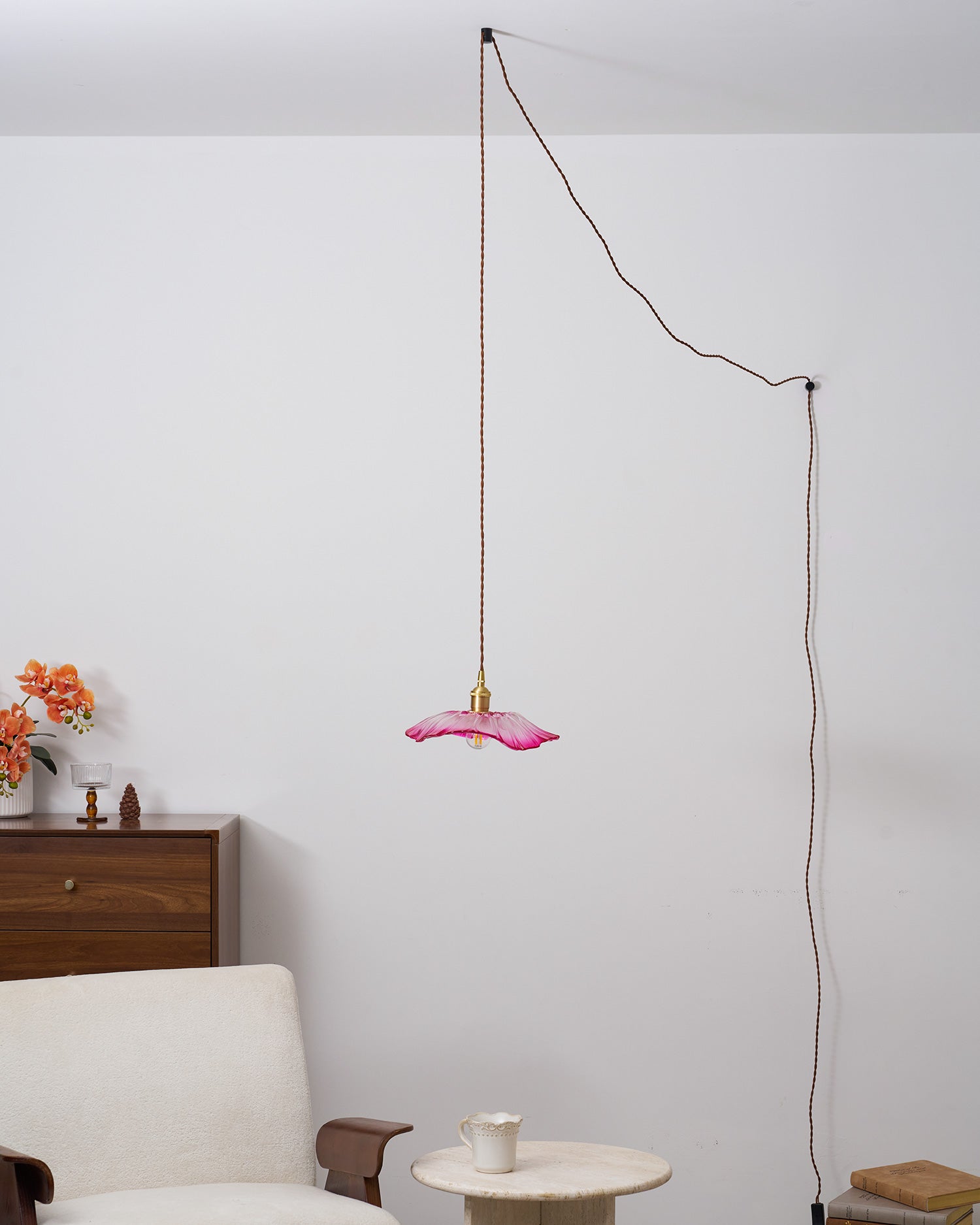Rodenford Flower Plug In Pendant Light