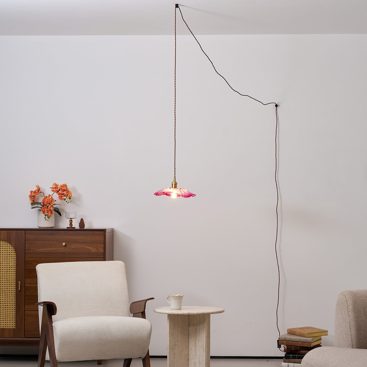 Rodenford Flower Plug In Pendant Light