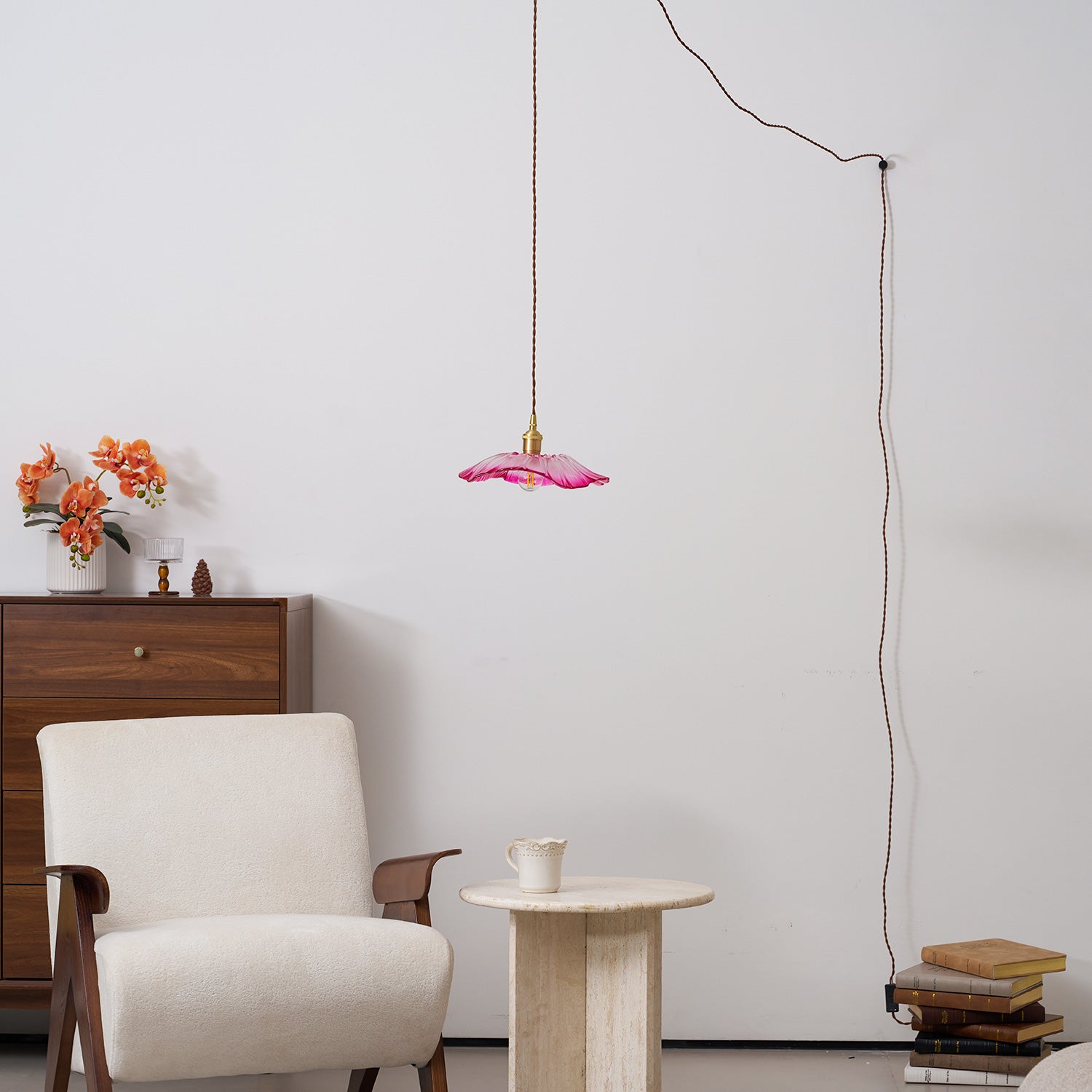 Rodenford Flower Plug In Pendant Light