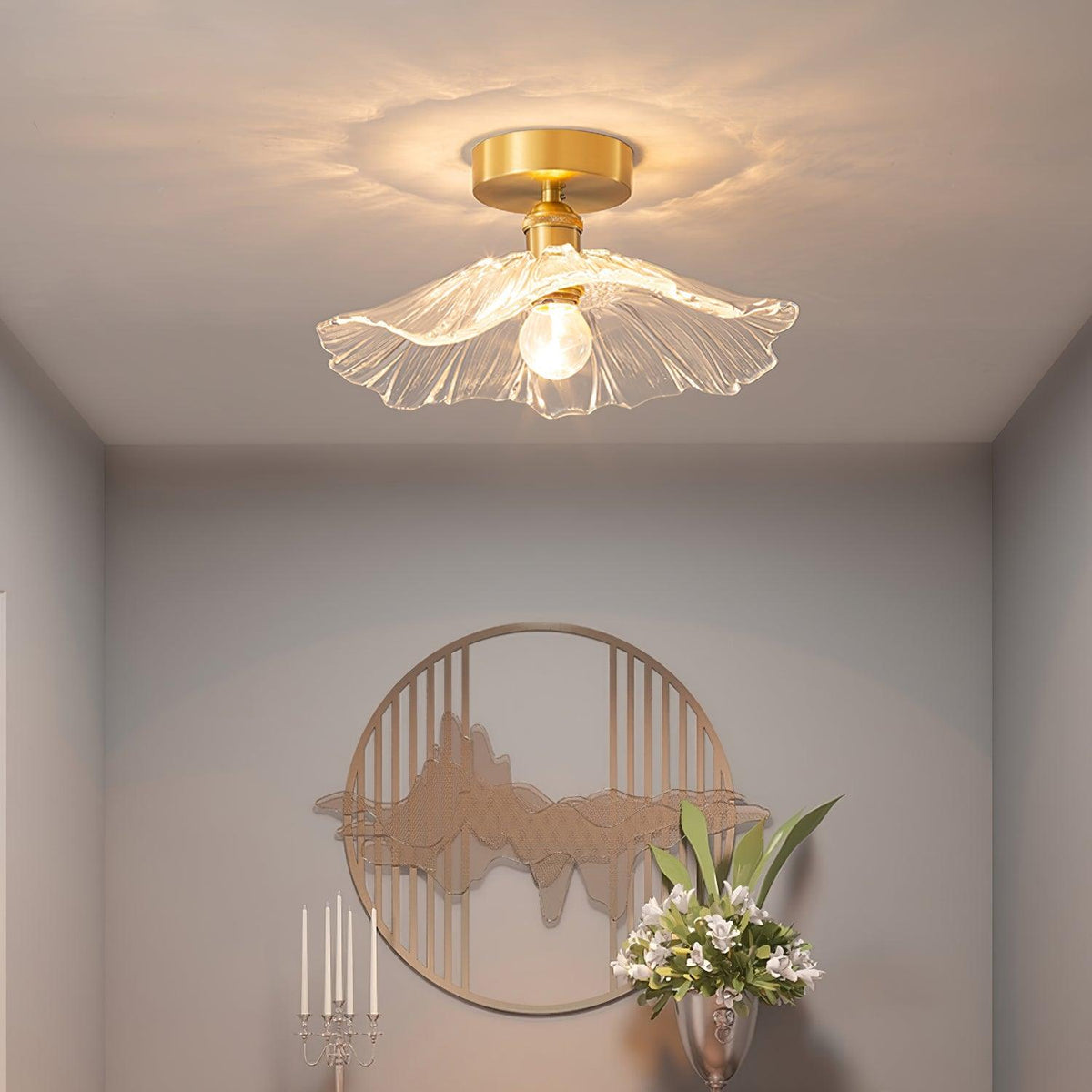 Flower Glass Ceiling Light – detail 4