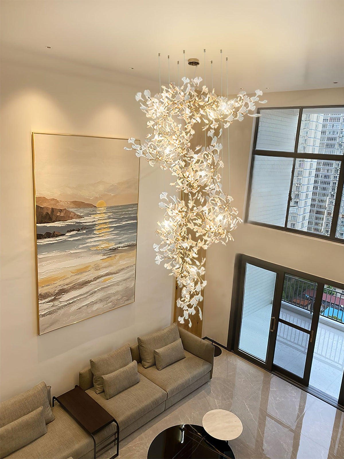 Gingko Vortex Chandelier – detail 17