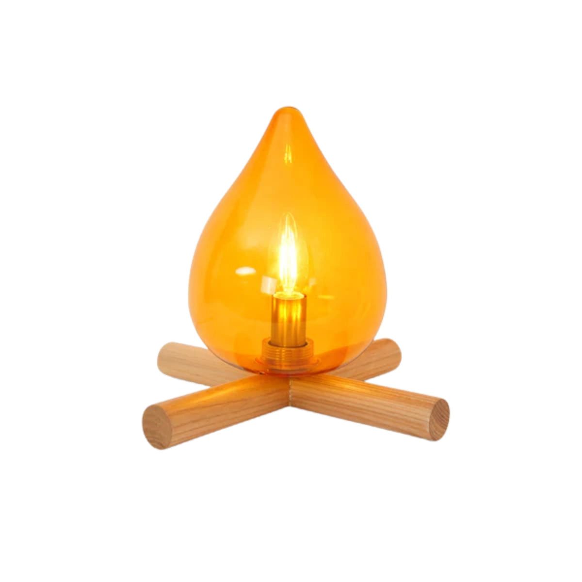 Bellin Wood Fire Table Lamp