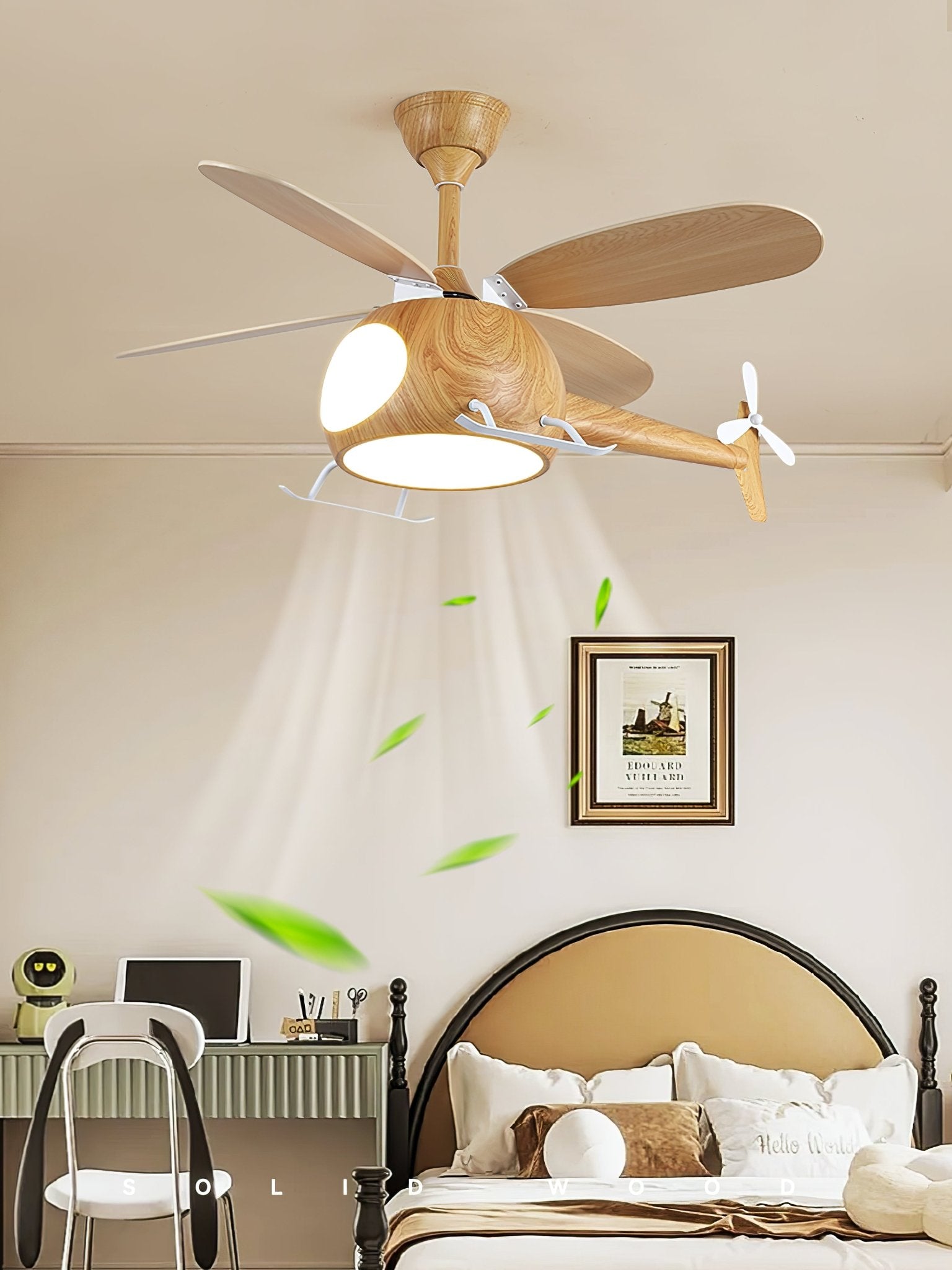 Yaralin Helicopter Ceiling Fan Light