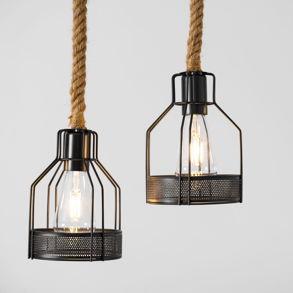 Hemp Rope Industrial Grenade Chandelier – detail 34