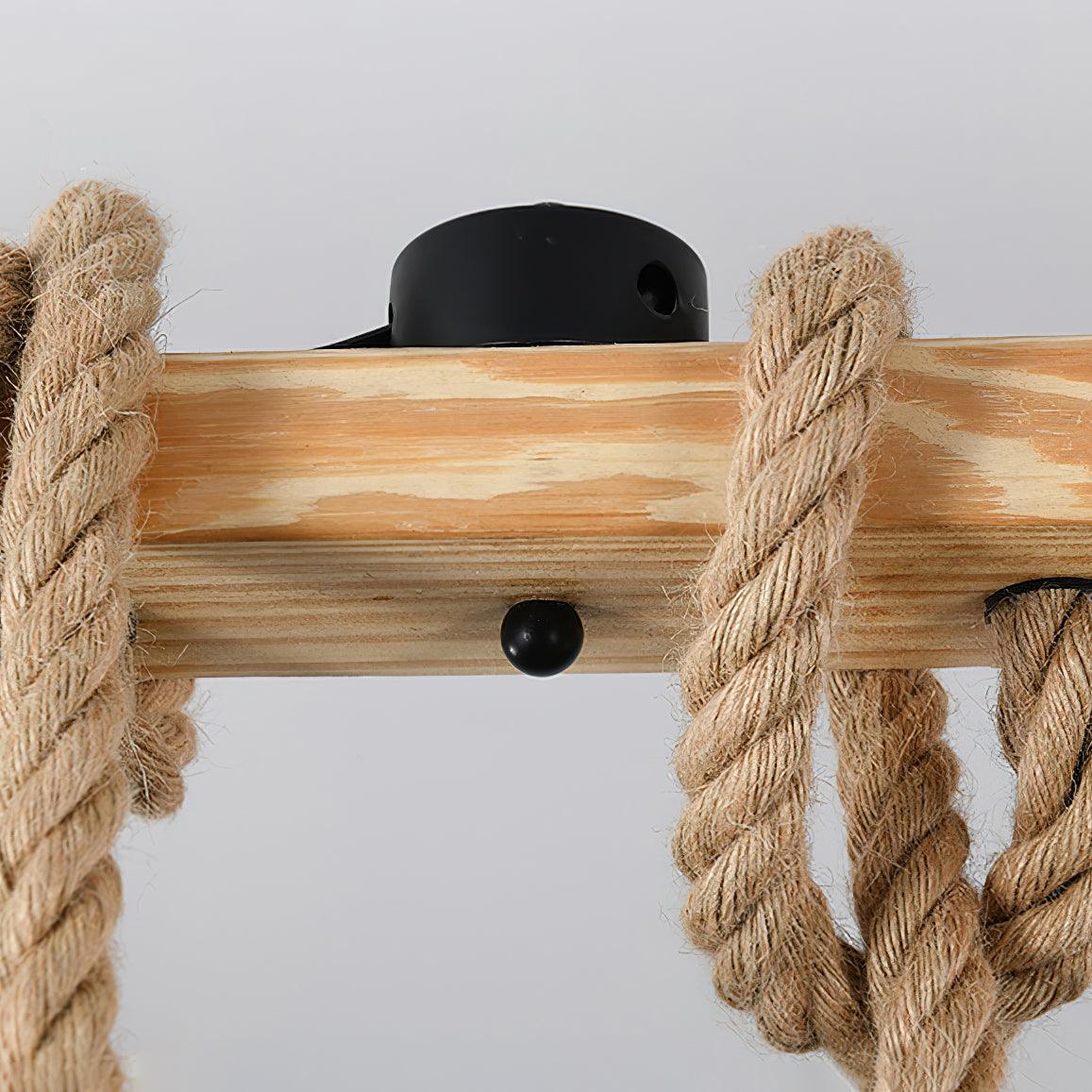 Hemp Rope Industrial Grenade Chandelier – detail 6