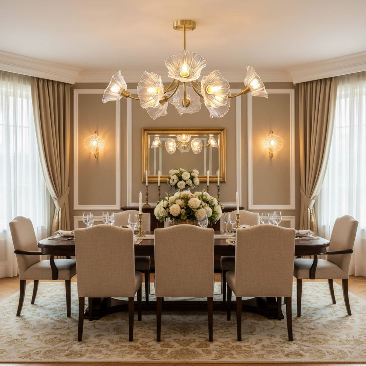 Kalin Flower Glass Chandelier – detail 4