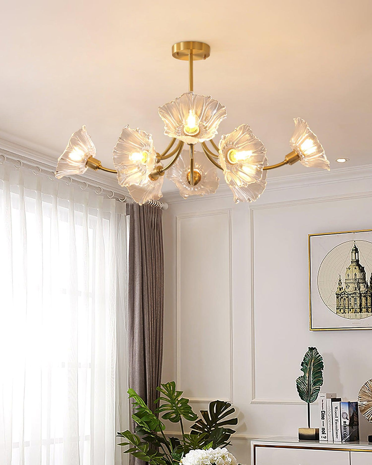 Kalin Flower Glass Chandelier – detail 8