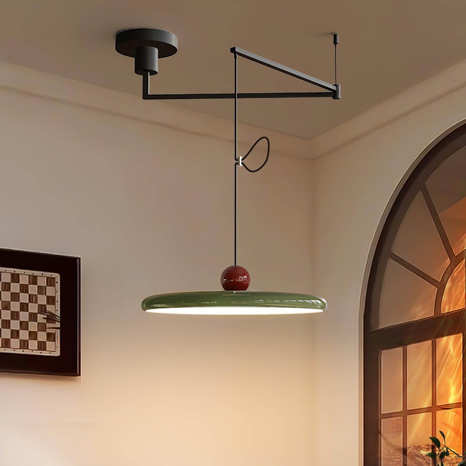 Rovele Swing Arm Pendant Light