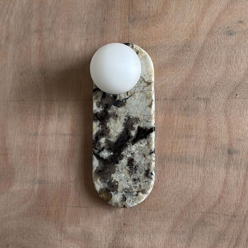 Solelon Oval Marble Wall Light