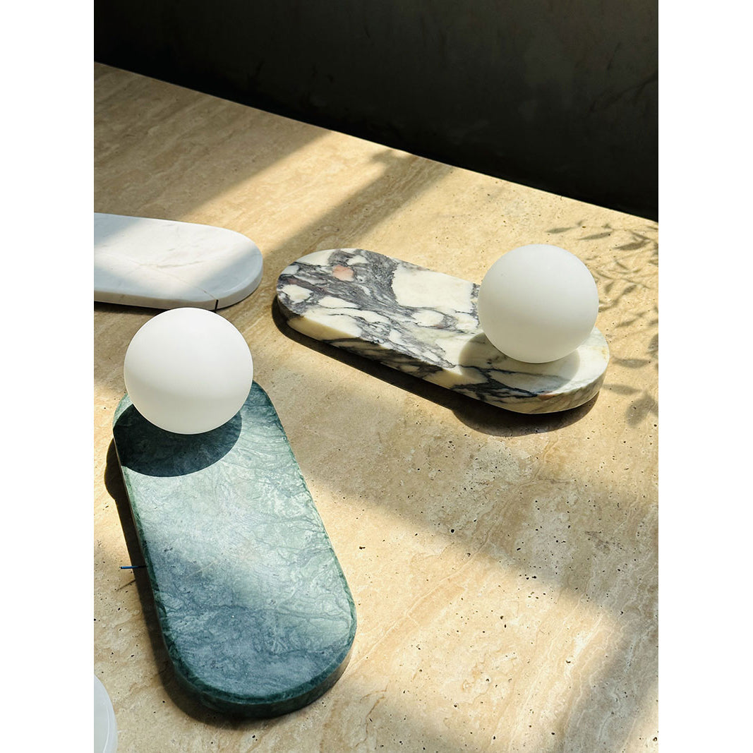 Solelon Oval Marble Wall Light