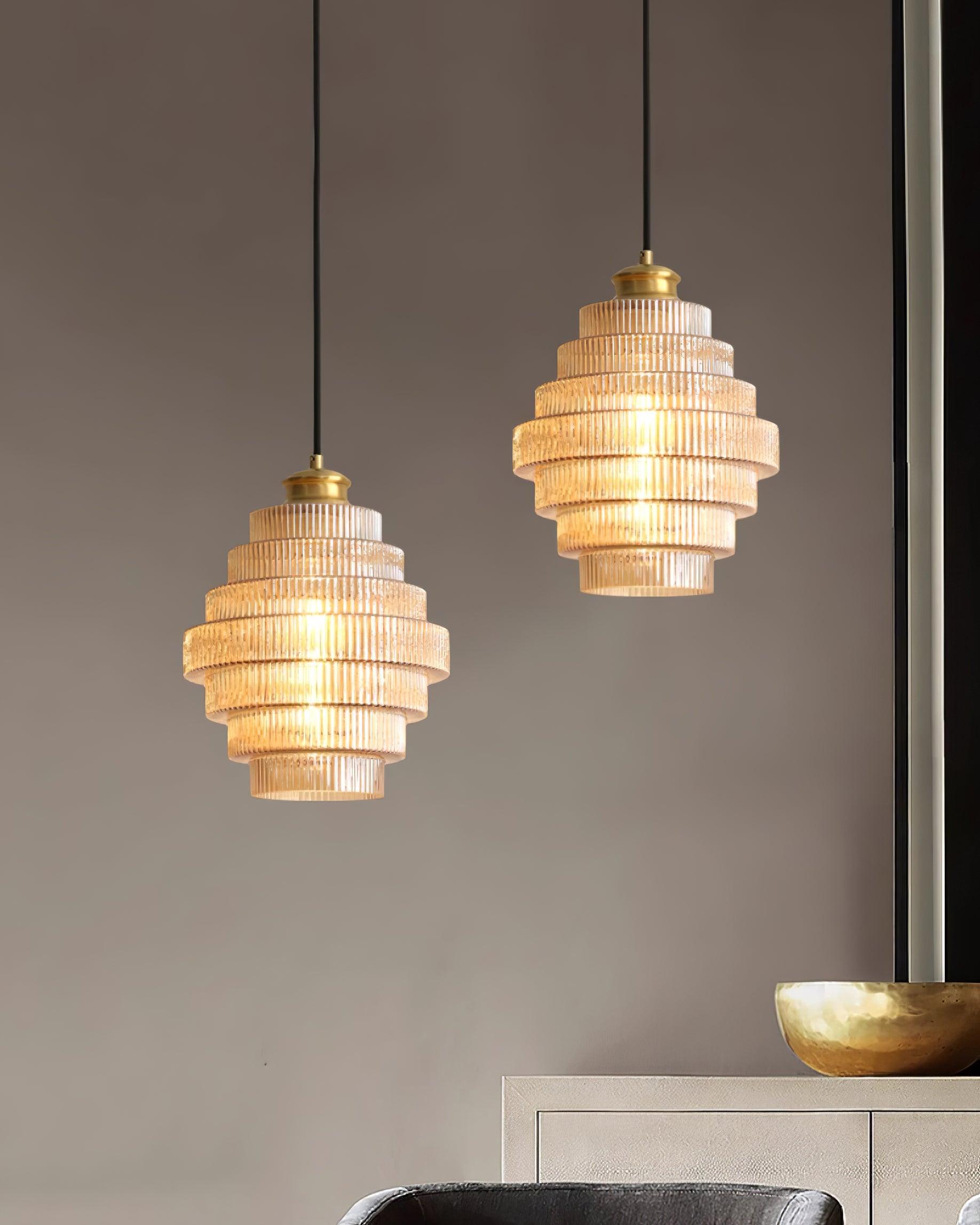 Coran Ribbed Pendant Light