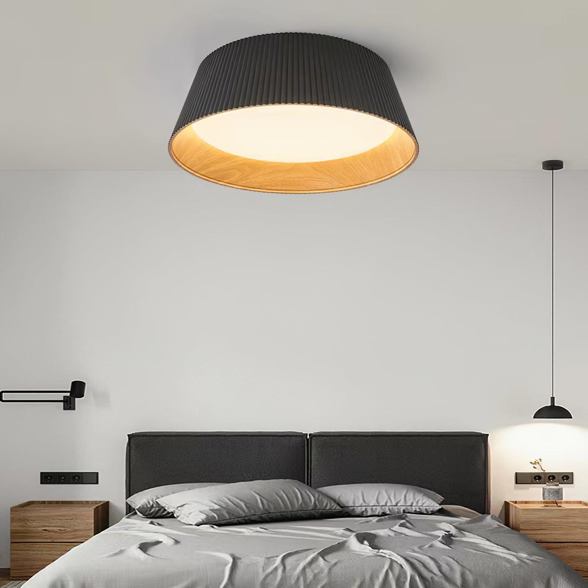 Modern Ribbed Ceiling Light – detail 5